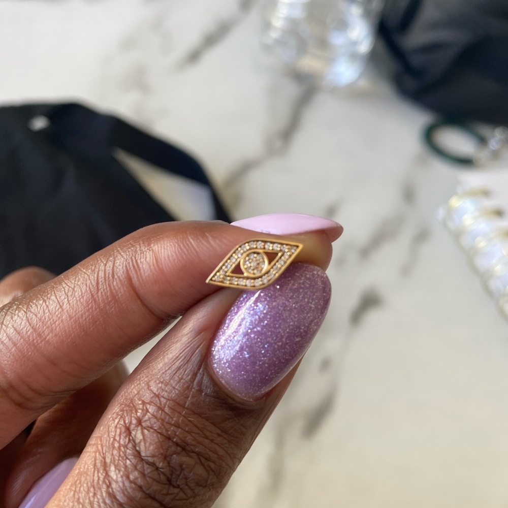 CRYSTAL EVIL EYE EARRING